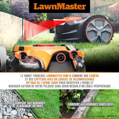 Robot tondeuse autonome, 24 V, sans fil périmétrique, Lawnmaster
