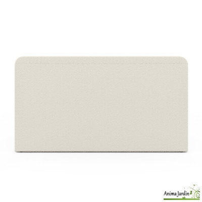 Lit coffre 160x200 cm avec sommier - Bouclette blanc - Louise