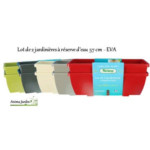 Jardinière à réserve d'eau Riviera EVA, 57 cm, achat/vente, pas cher