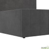 Lit coffre 160x200 cm avec sommier - Velours gris - Valentina