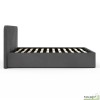 Lit coffre 160x200 cm avec sommier - Velours gris - Valentina