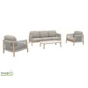 Salon de jardin beige & bois Dériveur, 5P - ProLoisirs