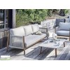 Salon de jardin beige & bois Dériveur, 5P - ProLoisirs