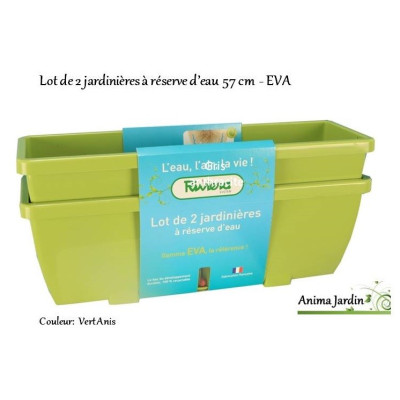 Jardinière à réserve d'eau Riviera EVA, 57 cm, achat/vente, pas cher