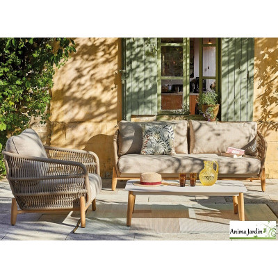 Salon de jardin Rope & bois Barbara, 4P - ProLoisirs