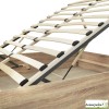 Lit coffre 140x190 cm avec sommier - Effet bois - Sicilia