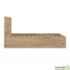 Lit coffre 140x190 cm avec sommier - Effet bois - Sicilia