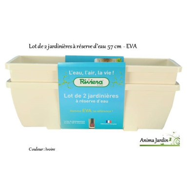 Jardinière à réserve d'eau Riviera EVA, 57 cm, achat/vente, pas cher