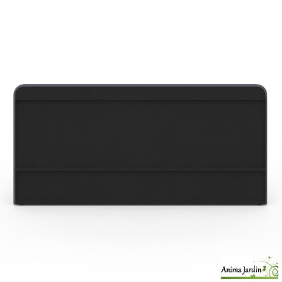 Lit coffre 180x200 cm avec sommier - Tissu gris - Louise