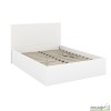 Lit coffre 160x200 cm avec sommier - Bois blanc - Sicilia