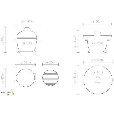 Barbecue de table Kamado Monolith ICON 2.0 + Support