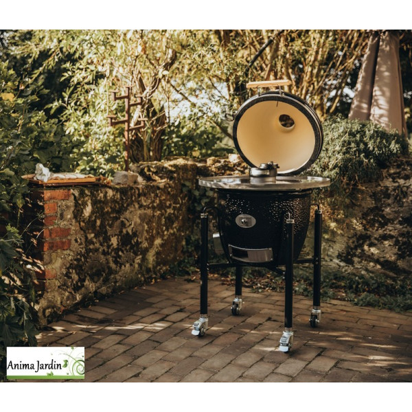 Barbecue Kamado Monolith JUNIOR Pro Série 2.0 - Noir + Chariot