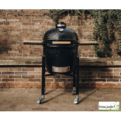Barbecue Kamado Monolith - BASIC Noir + Chariot + Tablettes