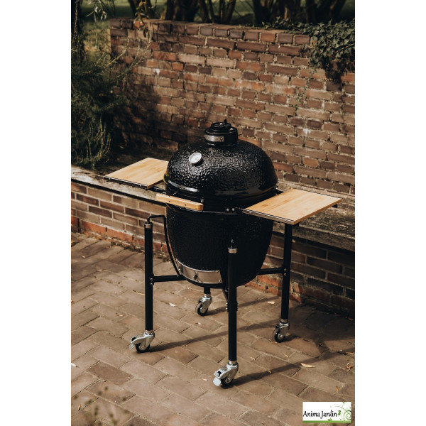 Barbecue Kamado Monolith - BASIC Noir + Chariot + Tablettes