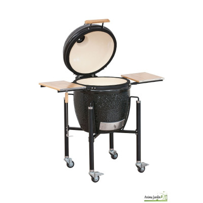 Barbecue Kamado Monolith - BASIC Noir + Chariot + Tablettes