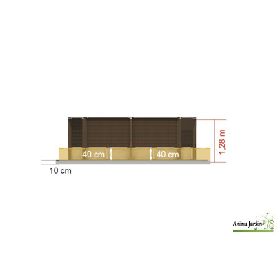 Piscine KIT décagonale Ø.4,55 Prof. 1,28m - Béton aspect bois - Naturalis