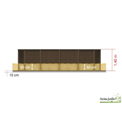 Piscine KIT décagonale 5,24x6,86 m - Prof. 1,28m - Béton aspect bois - Naturalis