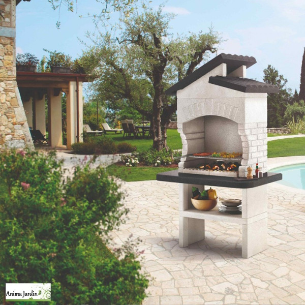 Barbecue en pierre Procida2, charbon et bois, Palazzetti