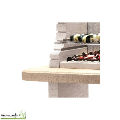 Barbecue en pierre Saint-Tropez, charbon et bois, Palazzetti