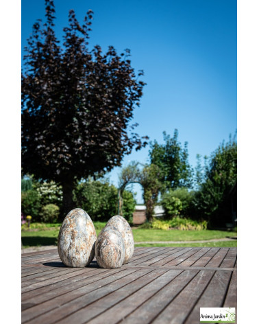 Œuf décoratif extérieur imitation marbre – Céramique