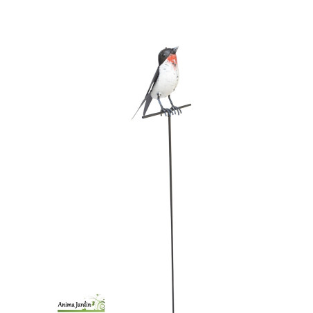 Silhouette oiseau hirondelle, animal en métal, décoration extérieure