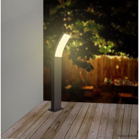 Borne Curve V2, éclairage de jardin, anthracite, 10 W, 3000K, 1000lm