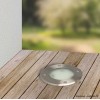 Spot LED Encastré rond Patio, Inox 316, 9W, 500lm 3000K, pour Terrasse & Allée