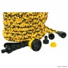 Tuyau extensible, 25 m, jaune et noir, avec pistolet 7 fonctions et raccords automatiques