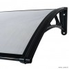 Marquise en polycarbonate, 100 x 80 cm, protection entrée de maison, auvent de porte