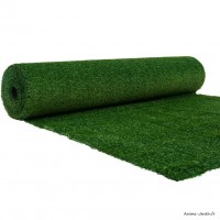 Gazon artificiel, 1 cm, imitation gazon naturel, polyéthylène, vert