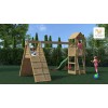 Aire de jeux en bois Fleppi - Balançoire double, corde, rampe et toboggan, Fungoo