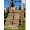 Aire de jeux en bois Carol3 - Balançoire, tour, rampe, escalade et toboggan, Fungoo