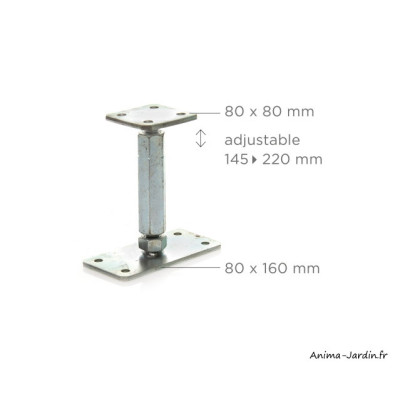 Supports de poteau (en H), pour carport, Solid, achat, pas cher