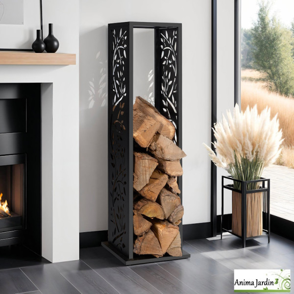 Range bûches vertical ajouré 112cm - LeafCut