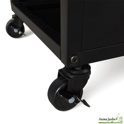 Range bûches vertical avec roulette 119 cm - WoodyRoll