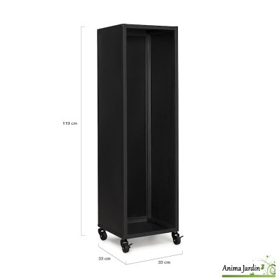 Range bûches vertical avec roulette 119 cm - WoodyRoll