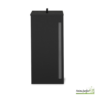 Réservoir à granules en acier noir, 55 kg, Stockage granulés