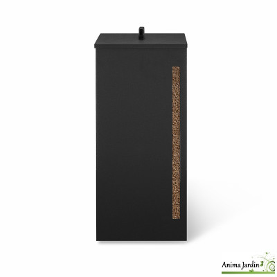 Réservoir à granules en acier noir, 55 kg, Stockage granulés