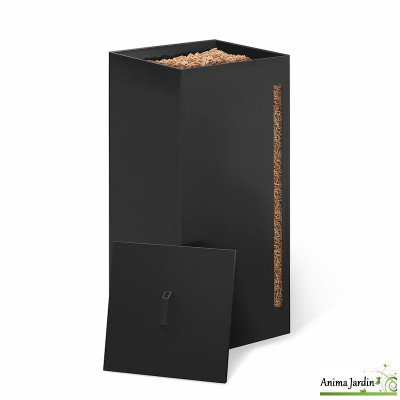 Réservoir à granules en acier noir, 55 kg, Stockage granulés