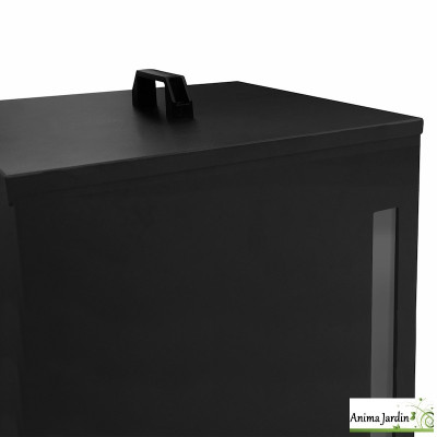 Réservoir à granules en acier noir, 55 kg, Stockage granulés