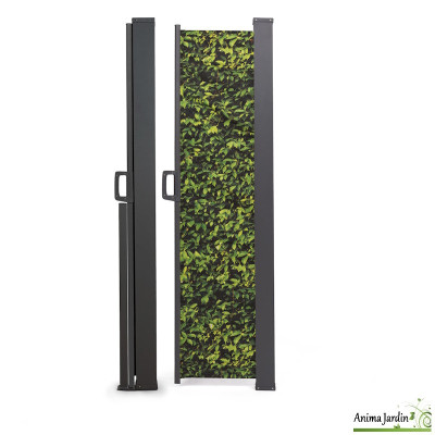 Paravent rétractable occultant 400x180 cm - Motif feuillage
