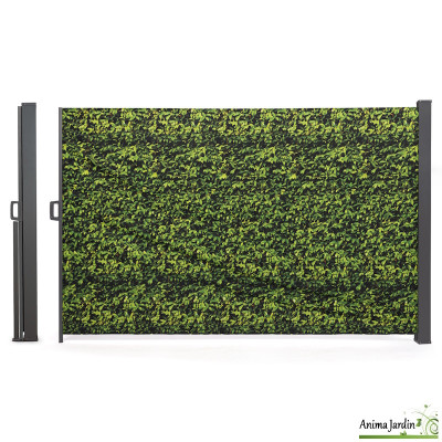 Paravent rétractable occultant 400x180 cm - Motif feuillage