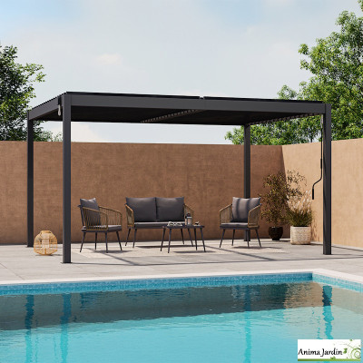 Pergola bioclimatique en aluminium 3x4 m - Terrana