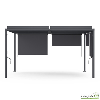Pergola bioclimatique en acier 3x4 m avec stores - Sunyway