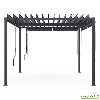 Pergola bioclimatique en acier 3x4 m avec stores - Sunyway
