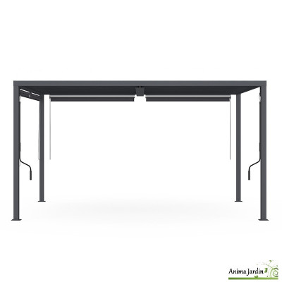 Pergola bioclimatique en acier 3x4 m avec stores - Sunyway