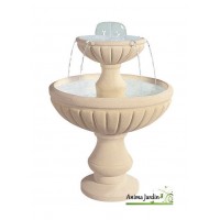 Fontaine Cascade en pierre reconstituée, 2 vasques, H 98 cm, grandon, achat/vente