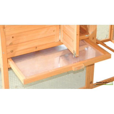 Poulailler 5-8 poules, volière, pondoir, bois teinté, pas cher, achat/vente