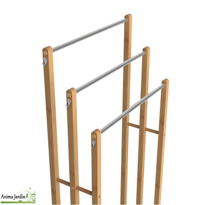 Porte serviette 3 niveaux en bambou - Maya
