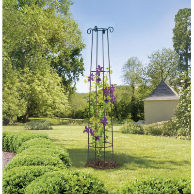 Colonne métal, support plantes, Obélisk, décoration jardin, Nortène, achat